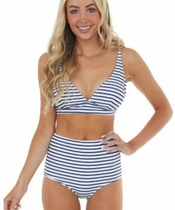 Trend Notes Accessories Striped Super High Waisted Triangle Bikini 26 Trend Notes Accessories Striped Super High Waisted Triangle Bikini