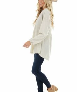 Umgee Heathered Oatmeal Oversized Top With Rainbow Speckles 29 Umgee Heathered Oatmeal Oversized Top With Rainbow Speckles