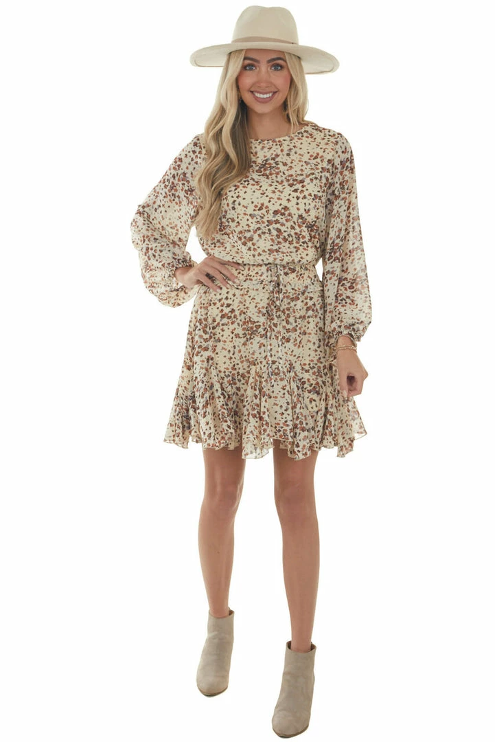 Jodifl Dresses Buttercream Printed Long Sleeve Short Dress 18 Jodifl Dresses Buttercream Printed Long Sleeve Short Dress