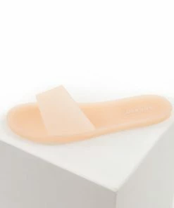 JOIA Shoes Peach Jelly One Strap Slide On Sandals