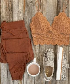 Wishlist Accessories Dusty Apricot Floral Lace Bralette With Scalloped Details 17 Wishlist Accessories Dusty Apricot Floral Lace Bralette With Scalloped Details