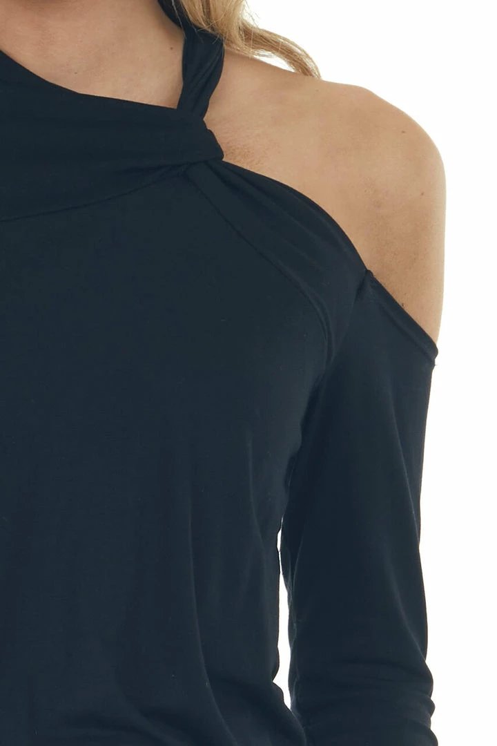 143 Story Black Cold Shoulder Long Sleeve Knit Top 11 143 Story Black Cold Shoulder Long Sleeve Knit Top