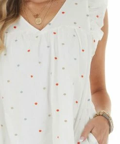 Lush Clothing Dresses White Polka Dot Ruffle Cap Sleeve Babydoll Woven Mini Dress 31 Lush Clothing Dresses White Polka Dot Ruffle Cap Sleeve Babydoll Woven Mini Dress