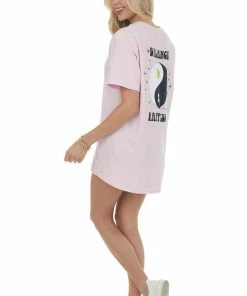 Sweet Claire Carnation 'Balance Happiness' Graphic Tee 25 Sweet Claire Carnation 'Balance Happiness' Graphic Tee