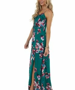 ROKOKO Jungle Green Floral Sleeveless Maxi Dress Dresses 28 ROKOKO Jungle Green Floral Sleeveless Maxi Dress Dresses