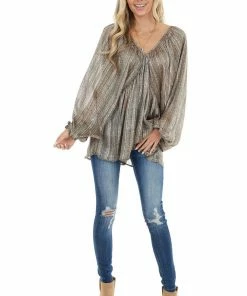 BucketList Forest Green Floral Print Long Puff Sleeve Babydoll Top 34 BucketList Forest Green Floral Print Long Puff Sleeve Babydoll Top