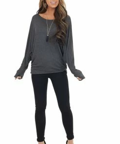 Cherish Stormy Dolman Sleeve Stretchy Knit Top With Banded Cuffs Tops 29 Cherish Stormy Dolman Sleeve Stretchy Knit Top With Banded Cuffs Tops