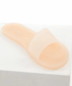 JOIA Shoes Peach Jelly One Strap Slide On Sandals