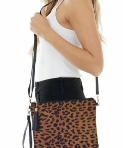 Urbanista Sepia Leopard Clutch With Detachable Strap Accessories