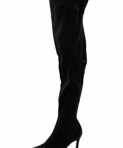 CJ Shoes Black Suede Stiletto Heel Thigh High Boots