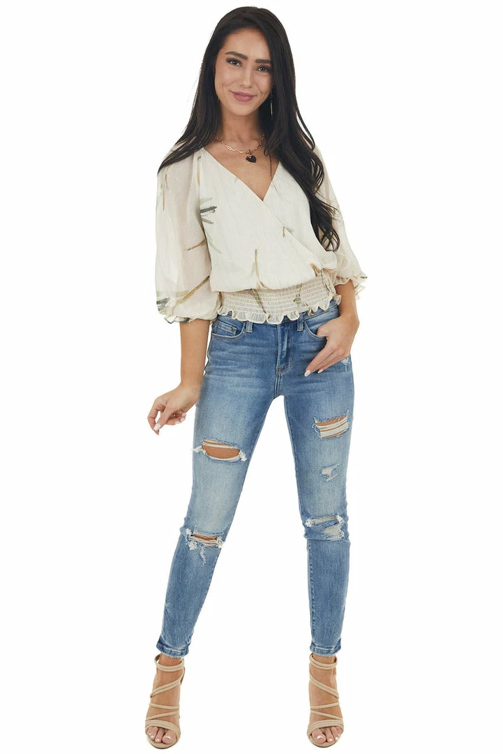 Lush Clothing Vanilla Woven Surplice Top With Abstract Leaf Details 16 Lush Clothing Vanilla Woven Surplice Top With Abstract Leaf Details