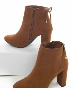 East Lion Corp. Spice Suede High Heel Booties With Tie Detail 11 East Lion Corp. Spice Suede High Heel Booties With Tie Detail
