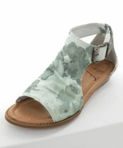 BLOWFISH Shoes Juniper Watercolor Tie Dye Fabric Buckle Closure Sandals