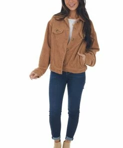 HYFVE Brown Sugar Button Up Corduroy Jacket 32 HYFVE Brown Sugar Button Up Corduroy Jacket