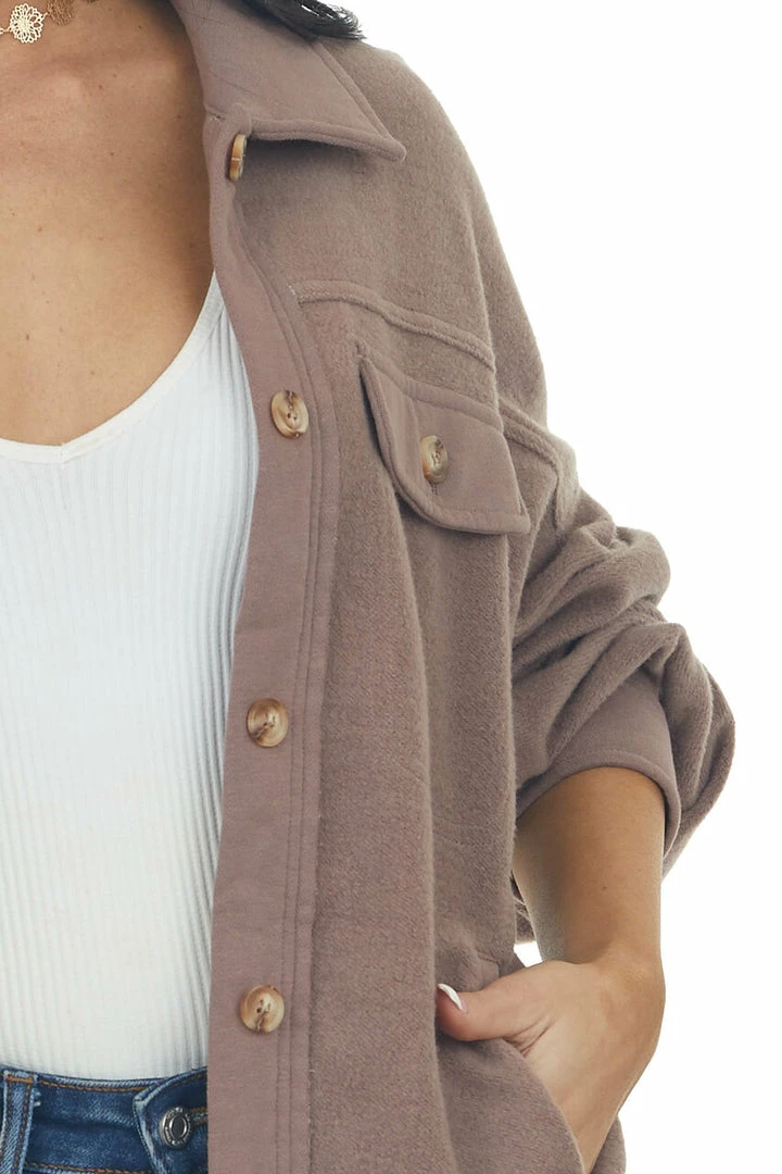 Cezele Tops Coffee Button Up Oversized Shirt Jacket 15 Cezele Tops Coffee Button Up Oversized Shirt Jacket