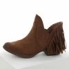 Brand Headquarters Shoes Deep Sepia Plunging Ankle Booties With Fringe 2 Brand Headquarters Shoes Deep Sepia Plunging Ankle Booties With Fringe