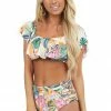 Envya Island Sand Tropical Off Shoulder Bikini With Strappy Bottom