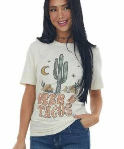 Blume+Co Ivory Desert 'Beer & Tacos' Graphic Tee Tops