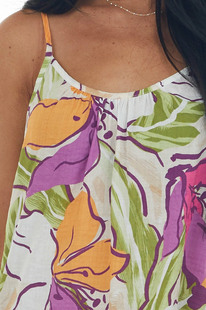 First Love Ivory Floral Print High Low Sleeveless Dress Dresses 10 First Love Ivory Floral Print High Low Sleeveless Dress Dresses