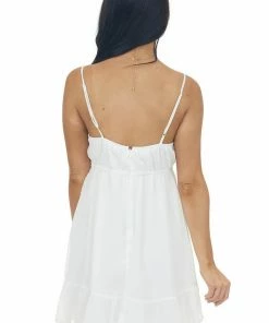 ROKOKO Ivory Ruched Sleeveless Mini Dress 16 ROKOKO Ivory Ruched Sleeveless Mini Dress