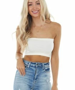 Nikibiki Ivory Seamless Stretchy Bandeau Undergarment