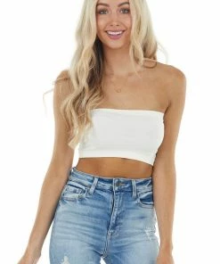 Nikibiki Ivory Seamless Stretchy Bandeau Undergarment