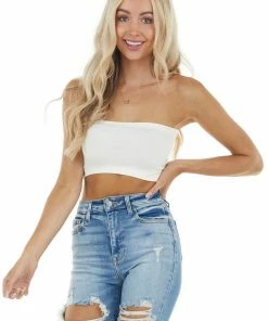 Nikibiki Ivory Seamless Stretchy Bandeau Undergarment