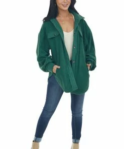 BiBi Tops Jade Soft Oversized Button Shirt Jacket