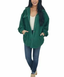 BiBi Tops Jade Soft Oversized Button Shirt Jacket