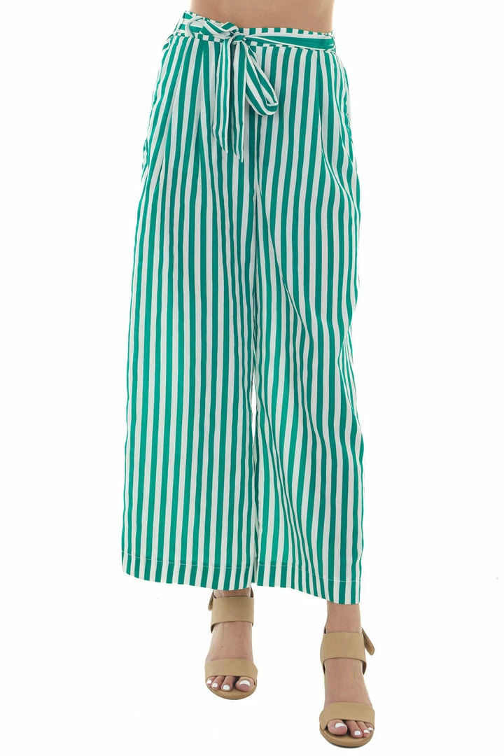 IWT Brands Bottoms Jade Striped Waist Tie Wide Leg Woven Pants 5 IWT Brands Bottoms Jade Striped Waist Tie Wide Leg Woven Pants