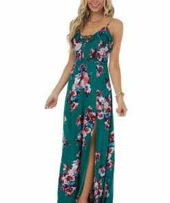 ROKOKO Jungle Green Floral Sleeveless Maxi Dress Dresses 21 ROKOKO Jungle Green Floral Sleeveless Maxi Dress Dresses