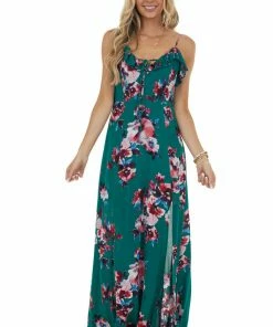 ROKOKO Jungle Green Floral Sleeveless Maxi Dress Dresses 19 ROKOKO Jungle Green Floral Sleeveless Maxi Dress Dresses