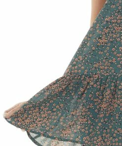 Newbury Kustom Tops Juniper Ditsy Floral Racerback Ruffle Hem Cami