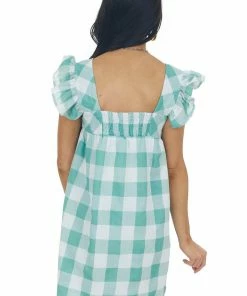 Entro Dresses Juniper Gingham Square Neck A Line Woven Dress 17 Entro Dresses Juniper Gingham Square Neck A Line Woven Dress