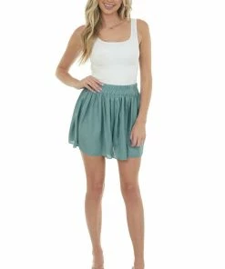 Umgee Juniper Leopard Print Flowy Woven Shorts