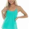 HYFVE Tops Kelly Green Spaghetti Strap Racerback Cami