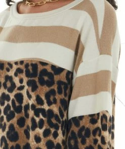 Hailey & Co Tops Latte Colorblock Long Puff Sleeve Knit Top 27 Hailey & Co Tops Latte Colorblock Long Puff Sleeve Knit Top