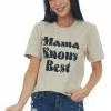 Blume+Co Tops Latte 'Mama Knows Best' Graphic Tee Shirt