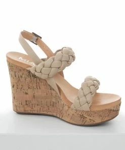 MIA Latte Braided Strap Sling Back Cork Wedges Shoes 13 MIA Latte Braided Strap Sling Back Cork Wedges Shoes
