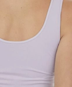 Nikibiki Lavender Tank Top With Dual Neckline