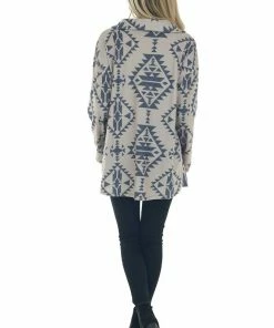 Now N Forever Tops Light Beige Soft Brushed Knit Aztec Print Top 21 Now N Forever Tops Light Beige Soft Brushed Knit Aztec Print Top
