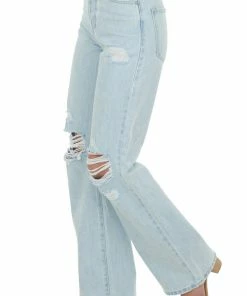 KanCan Light Denim High Rise Distressed Jeans