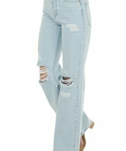 KanCan Light Denim High Rise Distressed Jeans