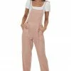 Kori America Light Rose Taupe Overalls With Adjustable Straps