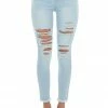 Cello Jeans Light Wash High Rise Frayed Hem Skinny Jeans Bottoms 2 Cello Jeans Light Wash High Rise Frayed Hem Skinny Jeans Bottoms