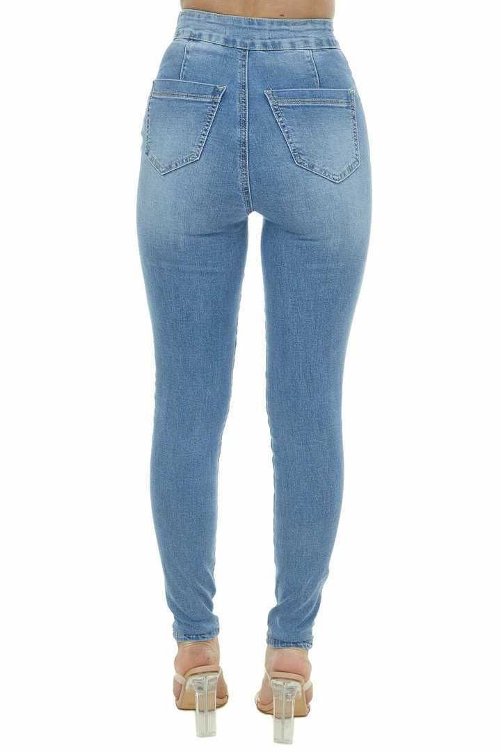 Flying Tomato Light Wash High Rise Front Seam Skinny Jeans Bottoms 5 Flying Tomato Light Wash High Rise Front Seam Skinny Jeans Bottoms