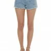 Listicle Bottoms Light Wash High Rise Patch Pocket Denim Shorts 2 Listicle Bottoms Light Wash High Rise Patch Pocket Denim Shorts