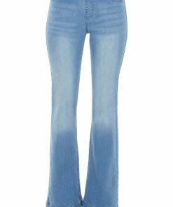 JellyJeans Light Wash Mid Rise Pull On Flare Leg Jeggings Bottoms