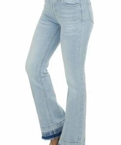 I&M Bottoms Light Wash Mid Rise Stretchy Denim Flare Jeans 9 I&M Bottoms Light Wash Mid Rise Stretchy Denim Flare Jeans
