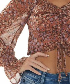 Illa Illa Tops Marmalade Ditsy Floral Print Woven Crop Top 25 Illa Illa Tops Marmalade Ditsy Floral Print Woven Crop Top